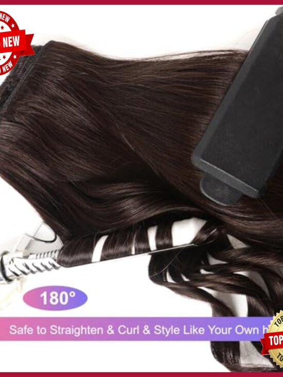 22 Inch Human Hair Clip Extensions, 8pcs Set, Seamless Remy Hair main image 5